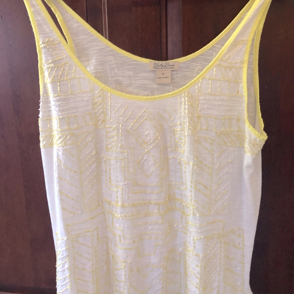 Beaded tank top by Lucky